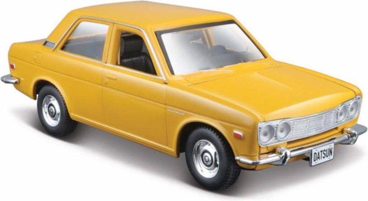 Maisto Datsun 510 1971 geel schaalmodel 1:24