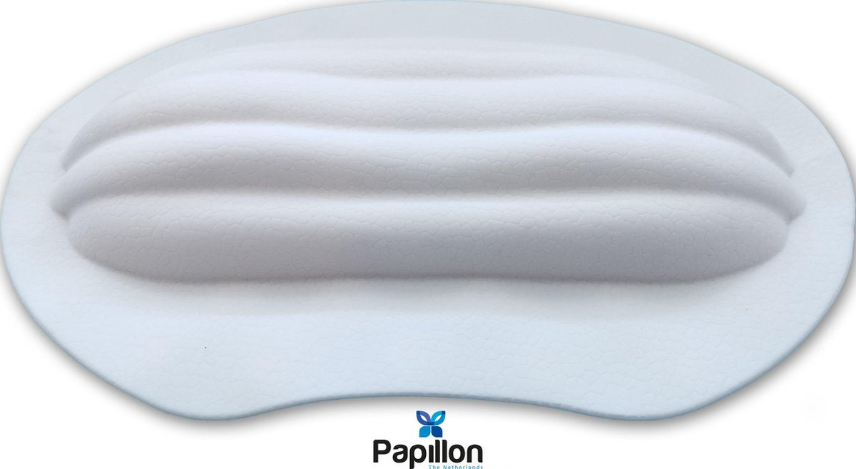 Papillon Badkussen voor in bad - met 40 zuignappen - Wit
