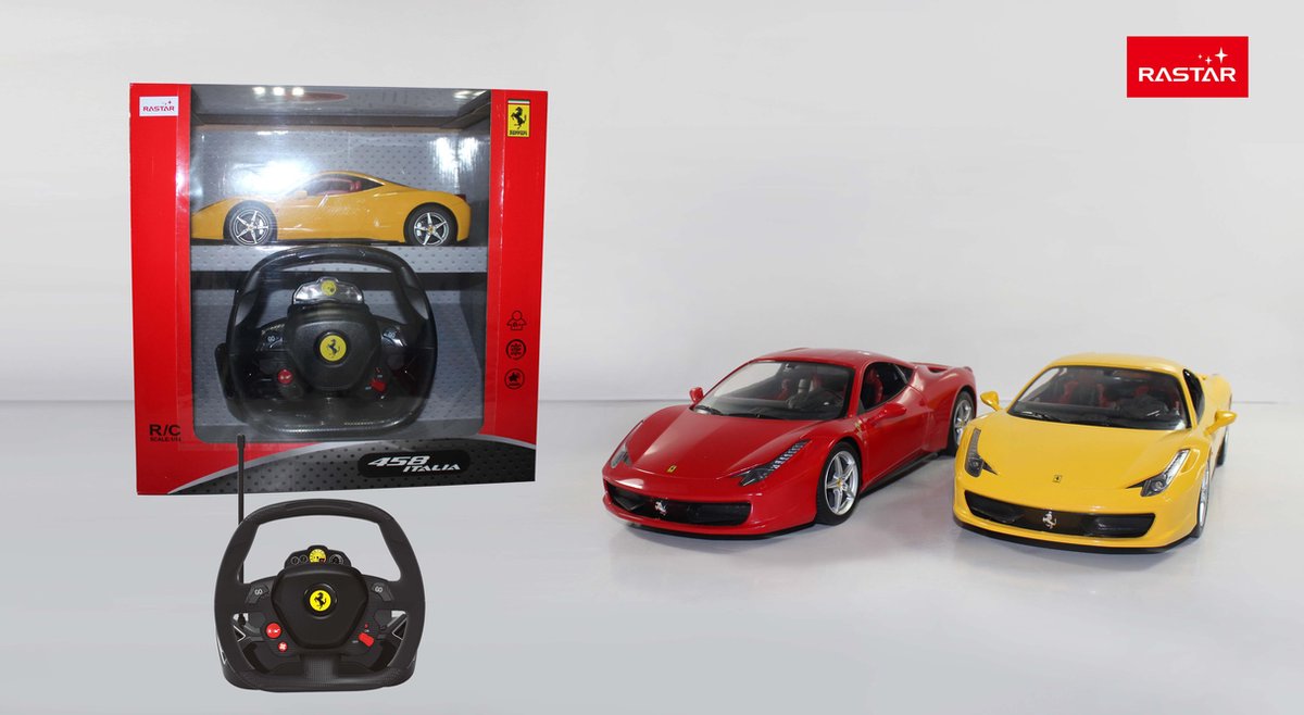 Rastar Auto Rc Ferrari 458 Italia Junior 30 Cm Rood 2-delig