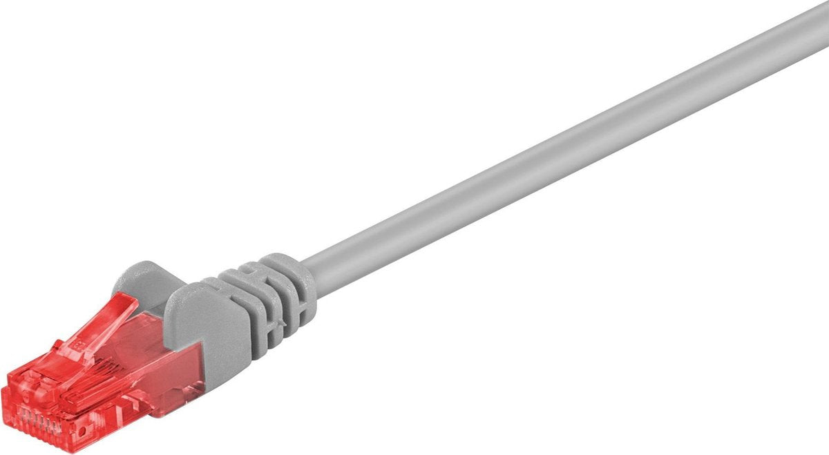 Goobay - U/UTP netwerkkabel CAT6 - Grijs - 1 meter