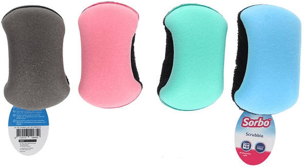 Sorbo - Scrubbie schuurspons - Met Handgreep - Assorti