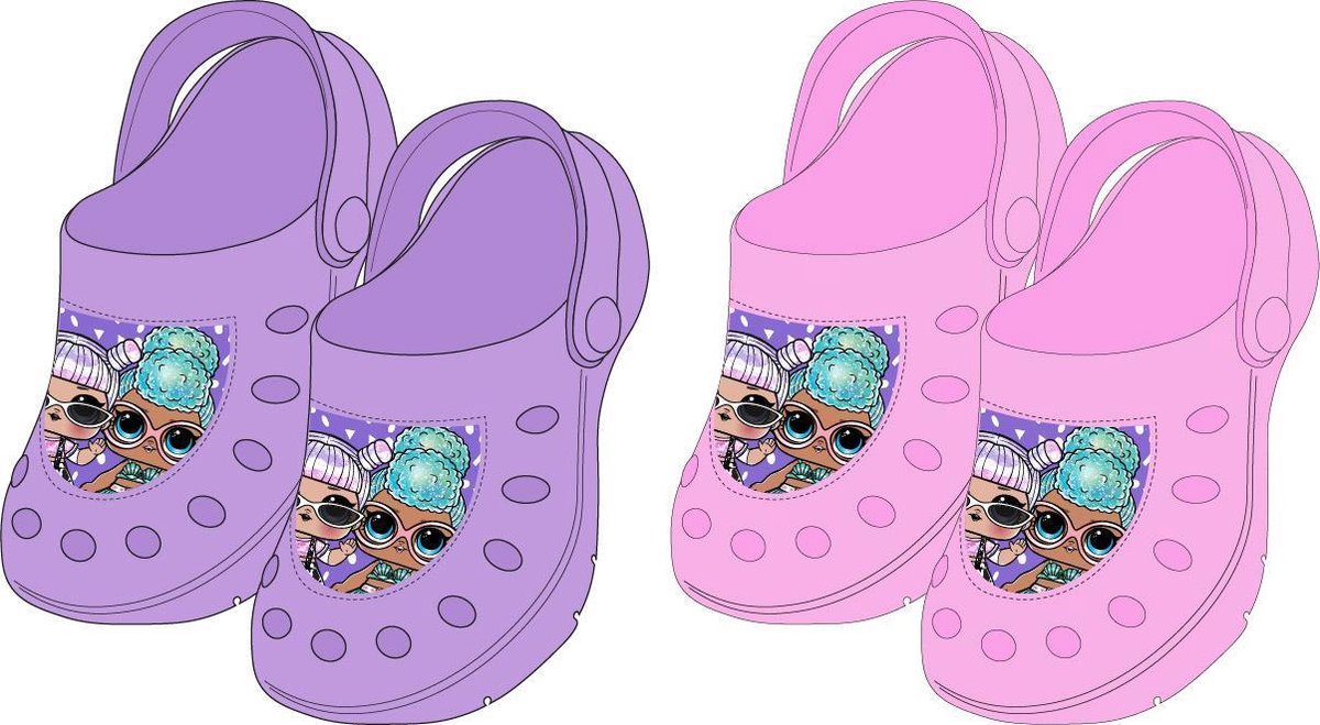 Paarse clogs
