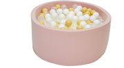Ballenbak Roze 90x40 met 250 ballen Wit