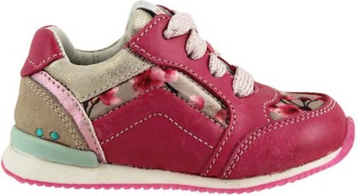 Bunnies JR 218340-572 Meisjes Lage Sneakers - Roze - Leer - Veters