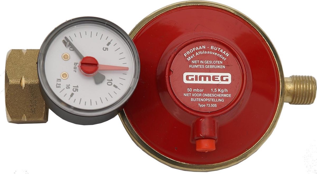 Gimeg DRUKREGELAAR AFBLAAS - drukregelaars los - rood