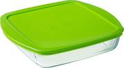 Pyrex Cook & Store Schaal Vierkant - Inclusief Deksel - Borosilicaatglas - 1