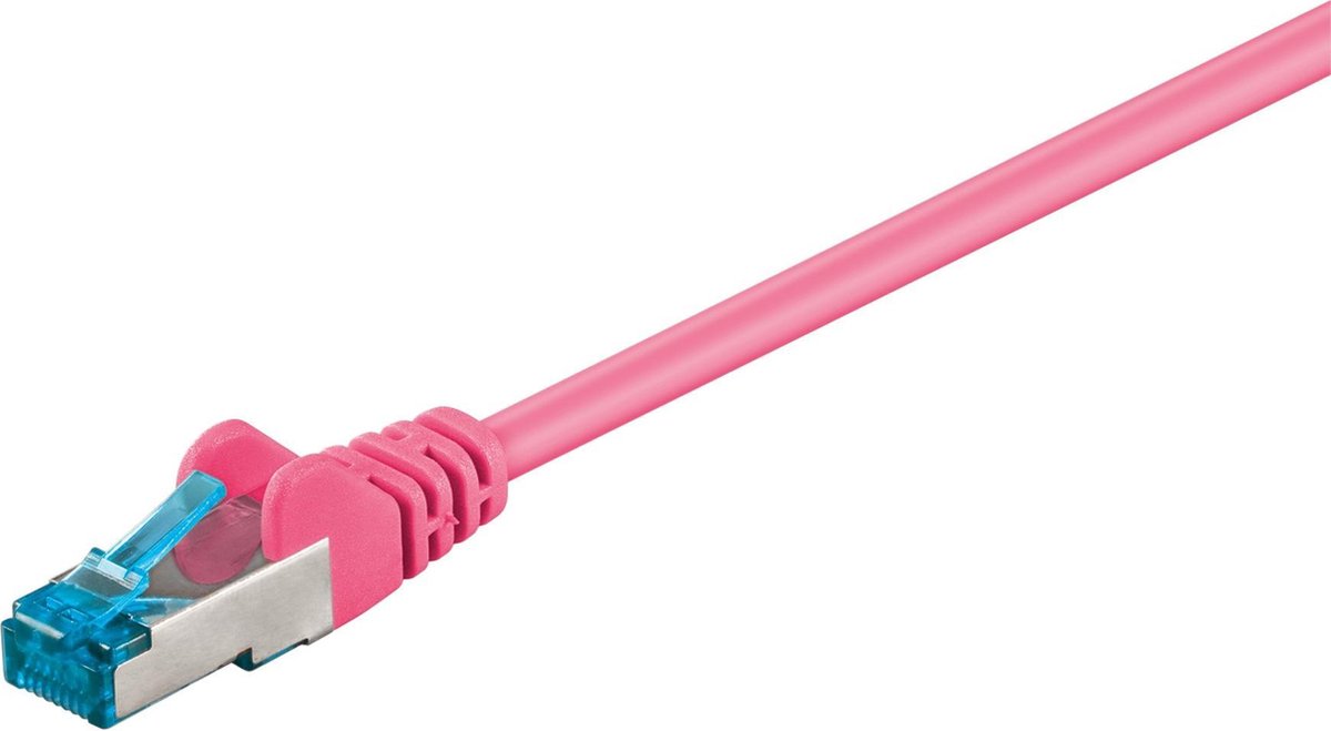 Goobay - S/FTP netwerkkabel CAT6a - Roze - 15 meter