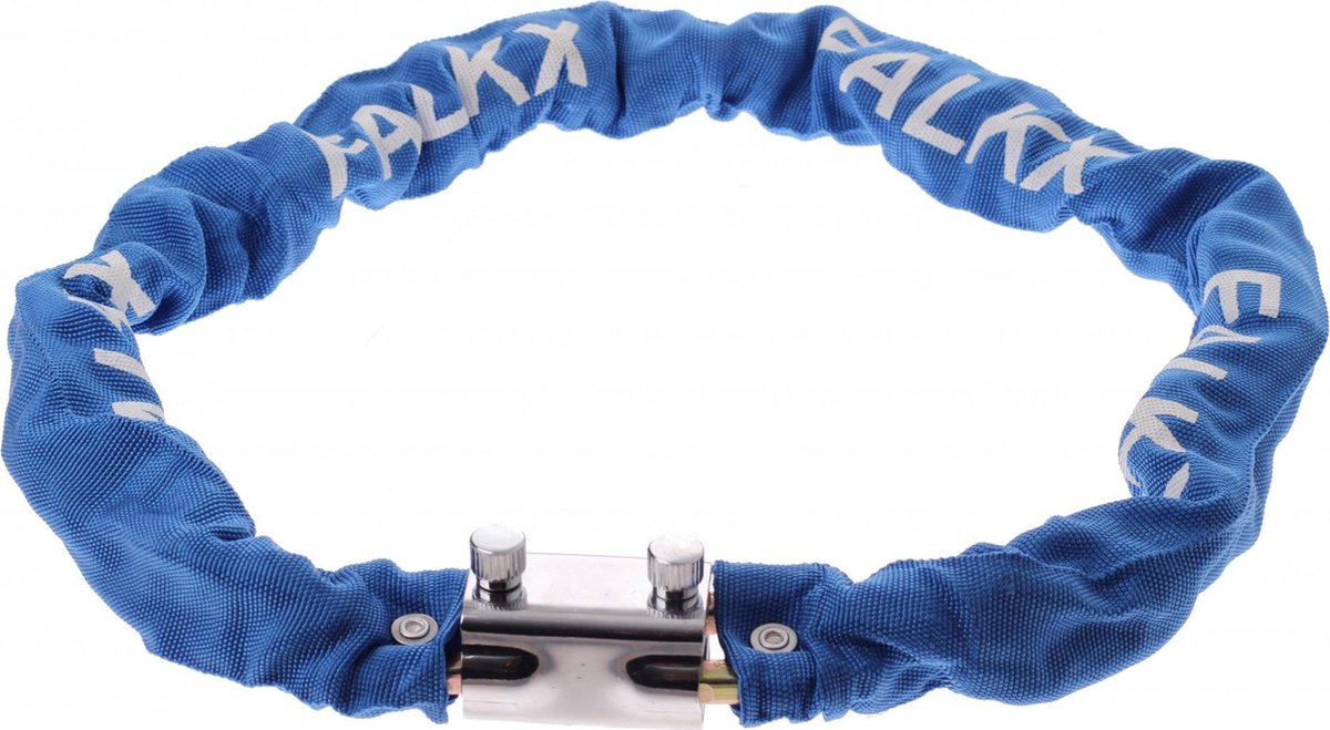 Falkx Kettingslot Met Nylon Hoes Blokslot 1200 X 8 Mm Blauw