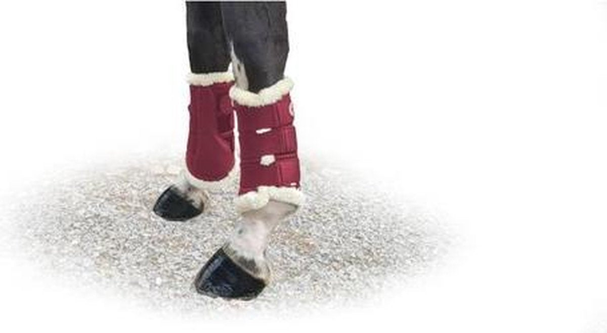 Bucas Brushing Boots Peesbeschermers L Bordeauxrood