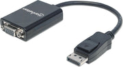 Manhattan 151962 DisplayPort / VGA Adapter [1x DisplayPort stekker - 1x VGA-bus] Zwart UL gecertificeerd 15.00 cm