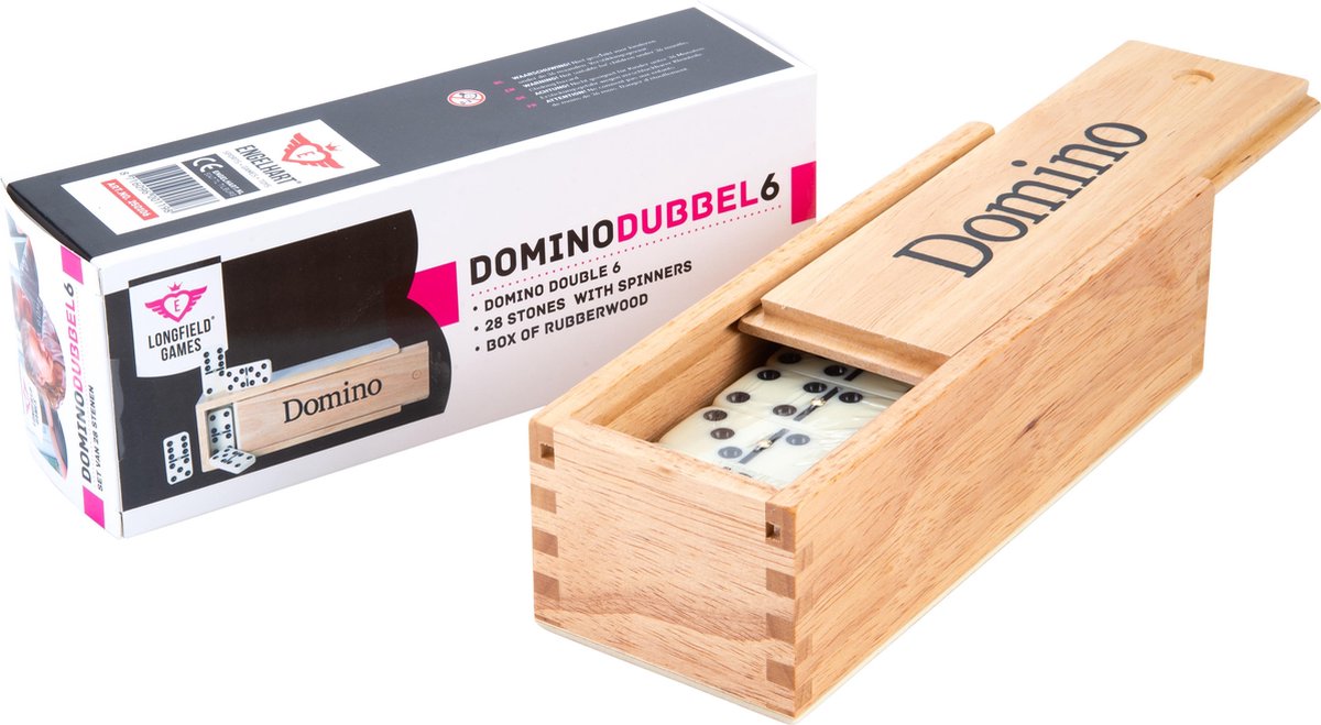 Longfield Games Domino Dubbel 6 Groot In Kist