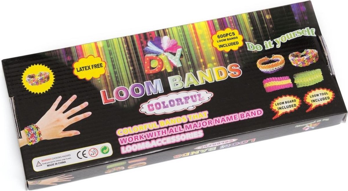 Loom Band Kit Set met 600 Elastiekjes