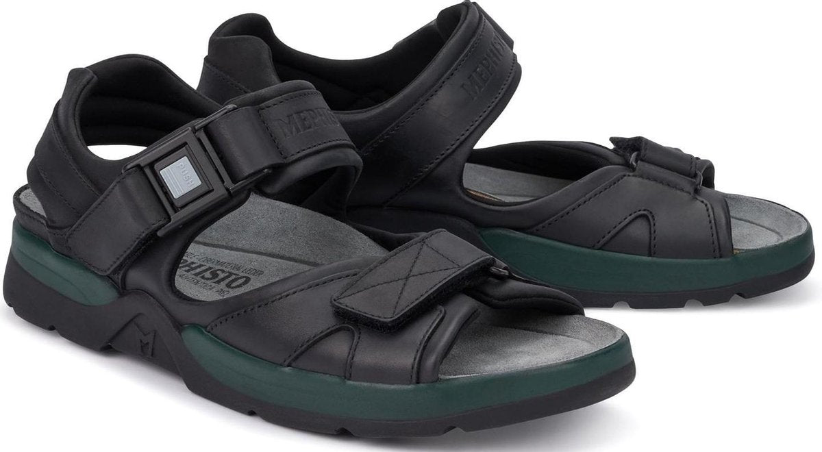 Mephisto SHARK FIT heren sandaal - zwart - maat 39