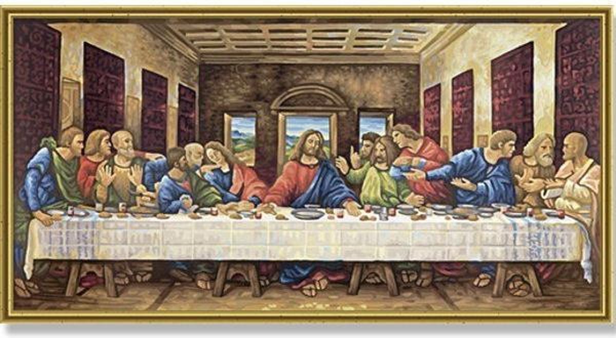 Schilderen Op Nummer: Het Laatste Avondmaal 40 x 80 cm