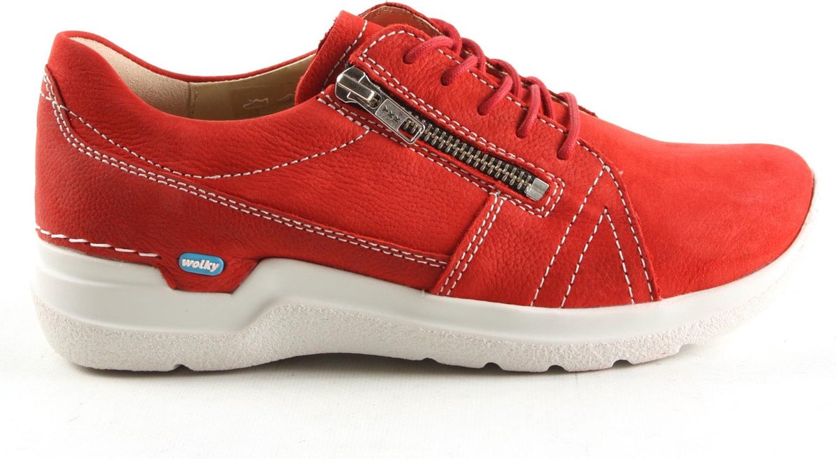 Dames Veterschoenen Wolky 0660911-570 Feltwell Antique Rood - Maat 38