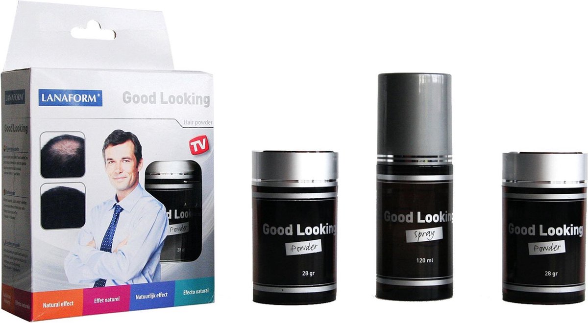 Lanaform Good Looking Haarpoeder Zwart 2x28 gr.