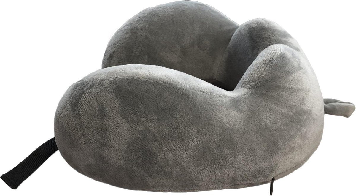 Cuddlebug U-shape kussen Deluxe | Memoryfoam |  Grijs  | Reizen/Relaxen