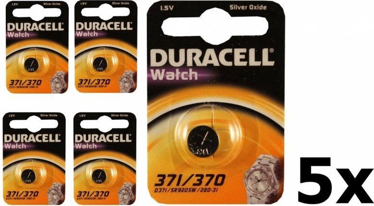 5 Stuks - Duracell 371-370/G6/SR920W knoopcel