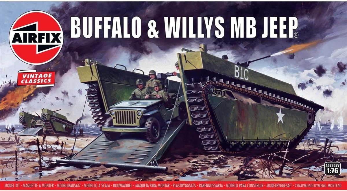 Airfix - Buffalo Amphibian Lvt & Jeep (7/19) * (Af02302v)