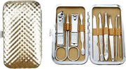 Sorprese manicure set (10 delig) – nagelknipper –  goud – pedicure set - beautycase