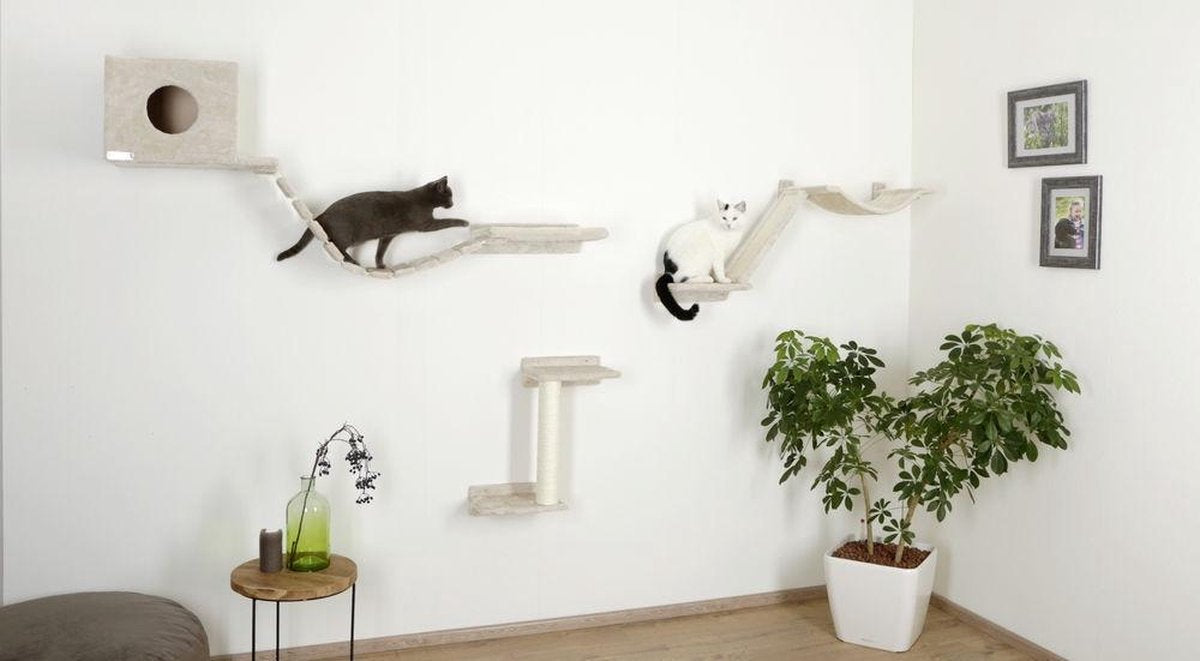 Katten klimmuur Mount everest "9 stuks" Beige - klimmuur kat - katten klim wand - kat muur
