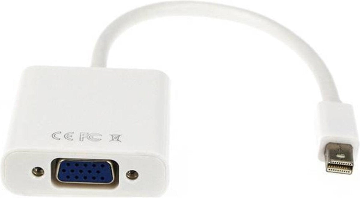 VGA-Adapterkabel Mannetje Naar vrouwtje D-sub VGA-converter - Mini DisplayPort20 2 in 1 - 1080p Resolutie - Witte