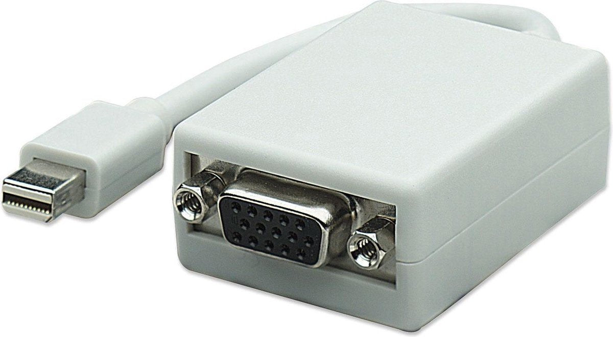 Manhattan 322508-CG VGA / DisplayPort Adapter [1x Mini-DisplayPort stekker - 1x VGA-bus] Wit 0.17 m