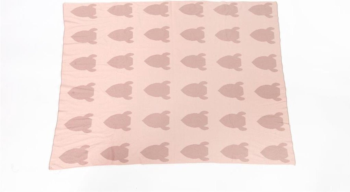 Pellianni Textiel: TRICOT DEKEN ROOS 100x120cm
