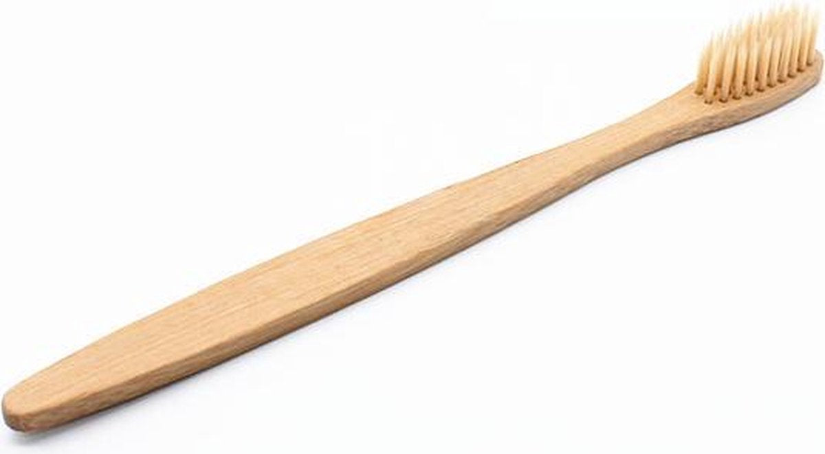 2 Stuks bamboe tandenborstel - Bamboo toothbrush - Charcoal infused - 100% Ecologisch & Afbreekbaar - Wit