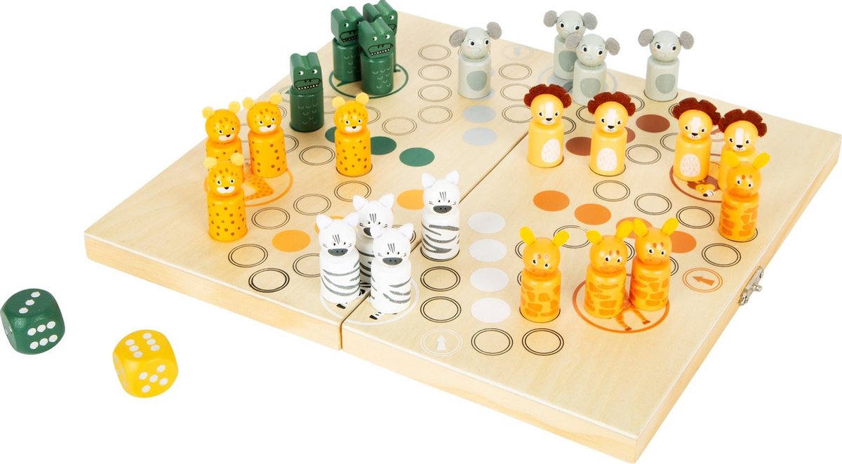 Small Foot Ludo Bordspel Safari Junior - maximaal 6 spelers