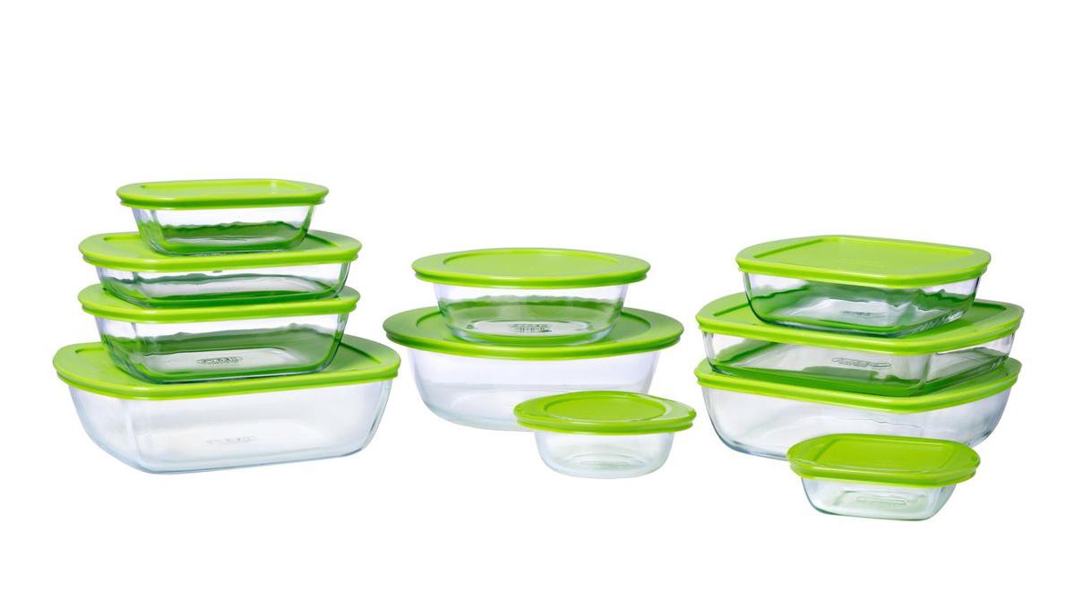Pyrex Cook & Store Schaal Vierkant - Inclusief Deksel - Borosilicaatglas - 2