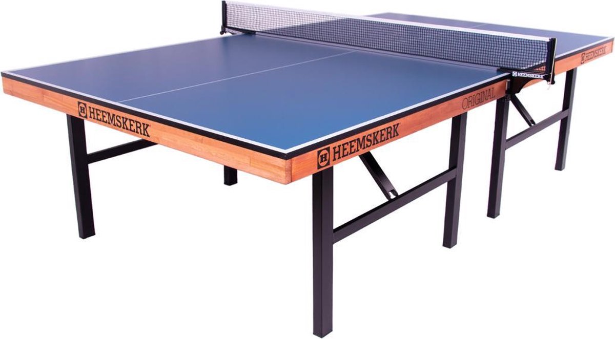 Heemskerk Original Tafeltennistafel met stevig metalen onderstel - Blauw