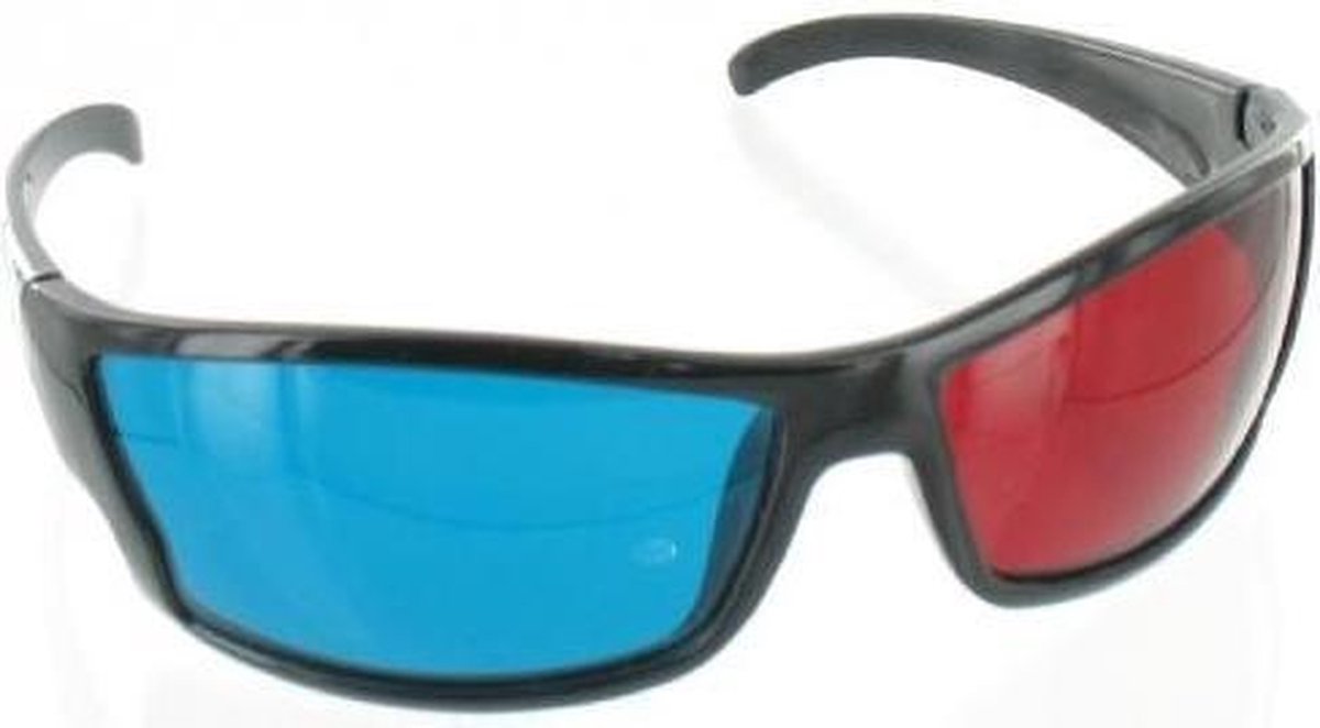 1 Stuk - Rood Cyaan 3D Bril Zwart YOO038