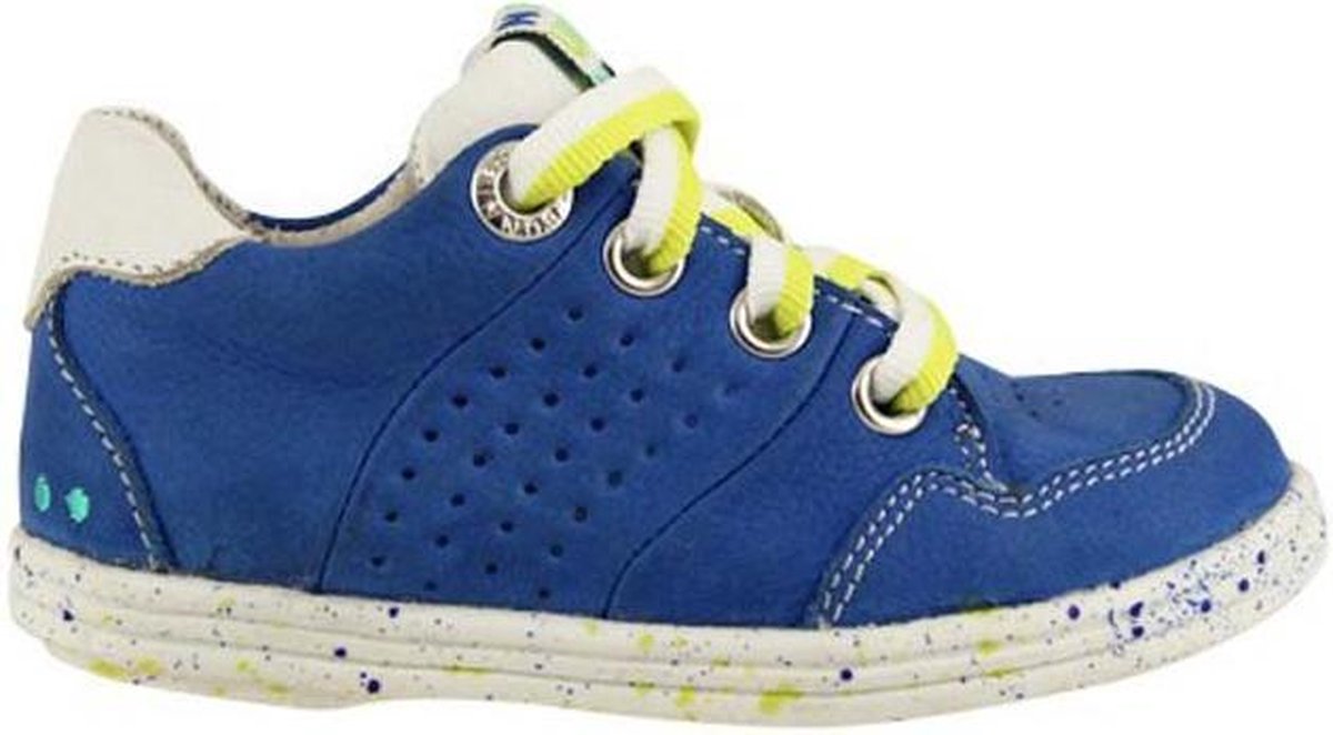 Bunnies JR 218223-123 Jongens Lage Sneakers - Blauw - Nubuck - Veters