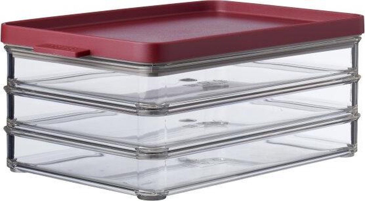 Koelkastdoos Omnia vleeswarendoos - bewaardoos -3-laags - nordic berry