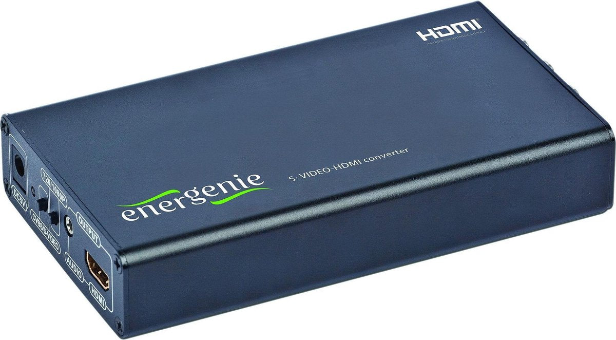 Energenie Tulp Composiet AV en S-VHS naar HDMI converter / zwart