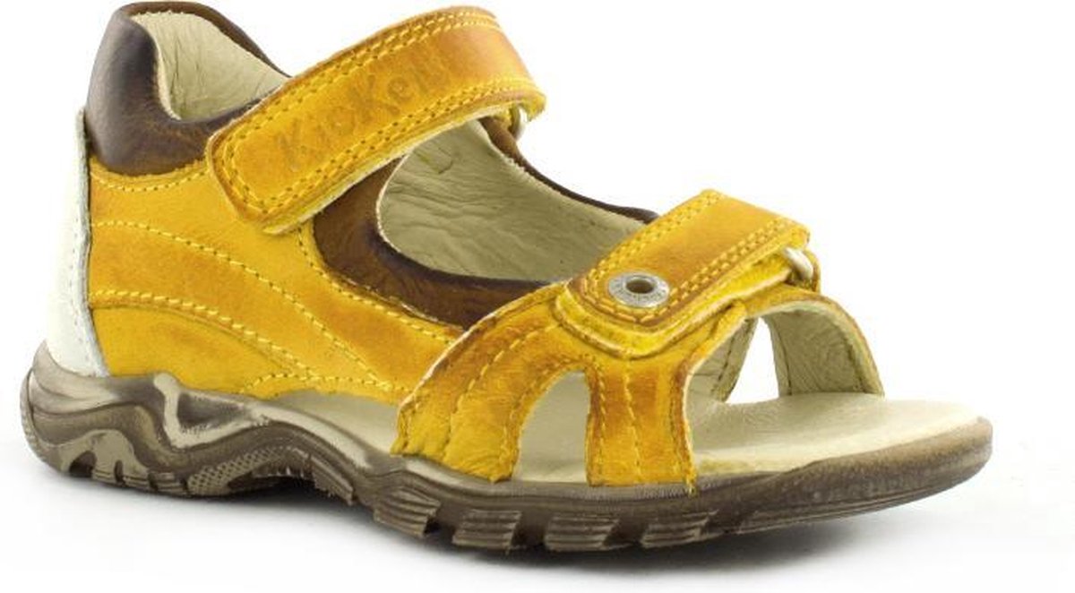 Kickers - Kick J.Sandaal Vrije Tijd 920 - Sandalen - Jongens - Geel - lb Zafferano-lb Cognac