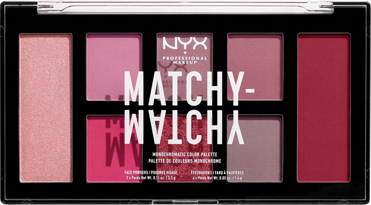 NYX Professional Makeup Matchy-Matchy Monochromatic Color Palette - Berry Mauve MMMCP05 - Oogschaduw Palet - 1 st