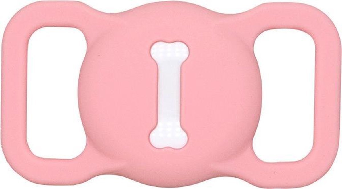 Airtag sleutelhanger halsband hoesje voor hondenriem / kattenriem - Leuk design - Voor huisdieren - Makkelijk aan te brengen - Diervriendelijk - Roze