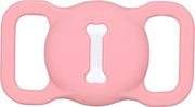 Airtag sleutelhanger halsband hoesje voor hondenriem / kattenriem - Leuk design - Voor huisdieren - Makkelijk aan te brengen - Diervriendelijk - Roze