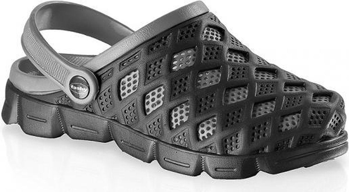 Clogs heren waterschoenen zwart/grijs 42