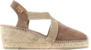 Toni Pons Tona Espadrilles Sleehak Suède Taupe Dames – maat 40