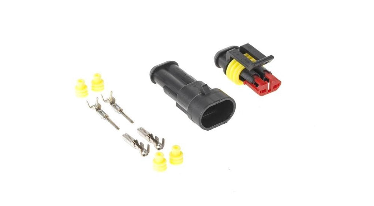 Hermetische connector set - 12 tot 24 Volt - 2 pin superseal - IP67