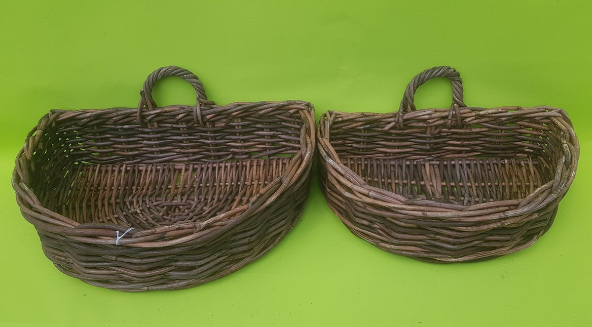 Copa wall hanger d. Brown set of 2 rotan
