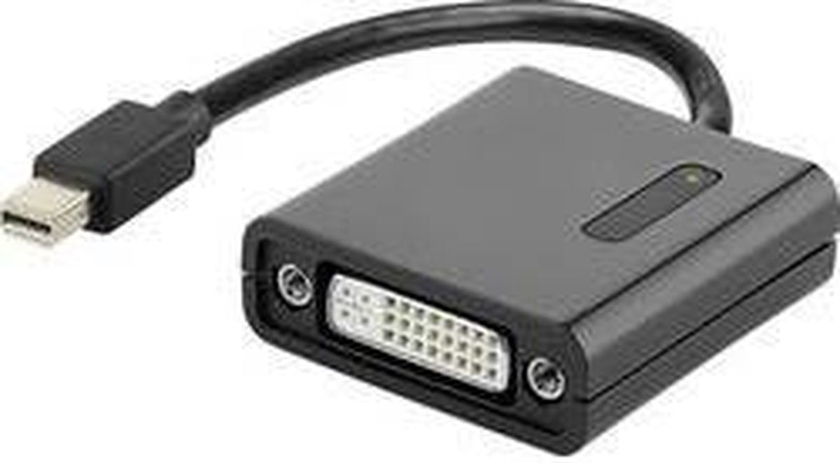 Renkforce RF-4476408 DisplayPort / DVI Adapter [1x Mini-DisplayPort stekker - 1x DVI-bus 24+5-polig] Zwart Vergulde steekcontacten 10.00 cm