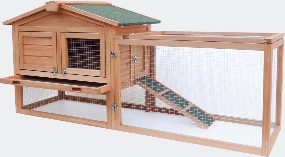 WorldPet Kippenhok / Konijnenhok 156 x 52 x 68 cm