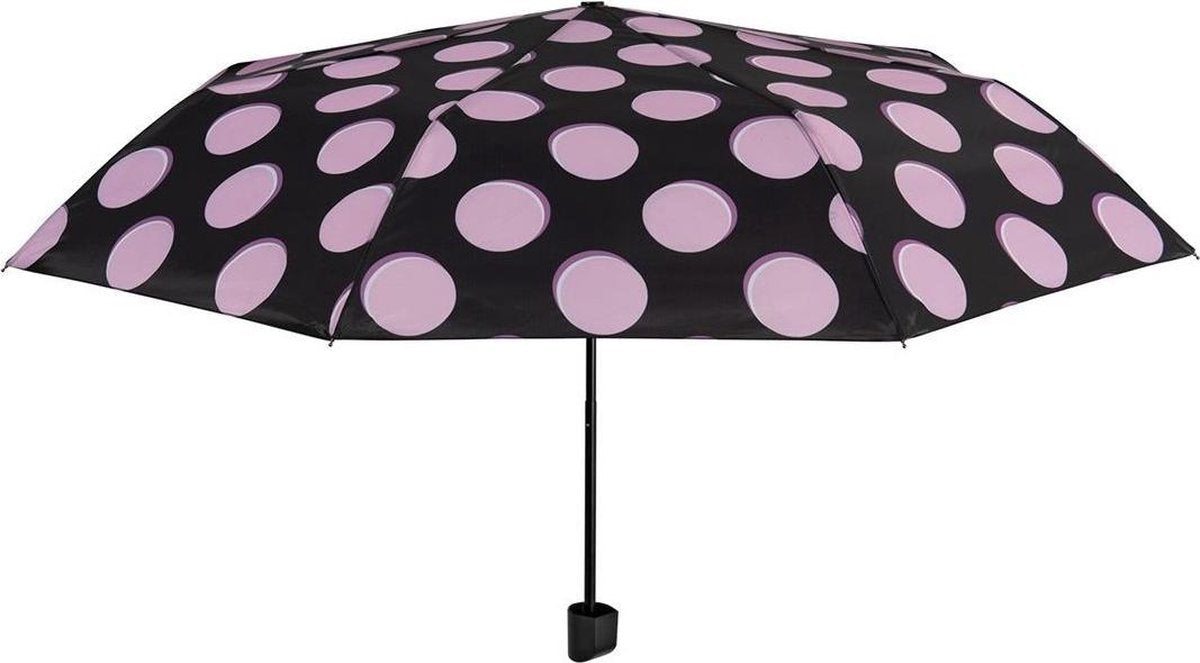 Perletti Mini-paraplu Fantasy 99 Cm Automatisch Zwart/roze