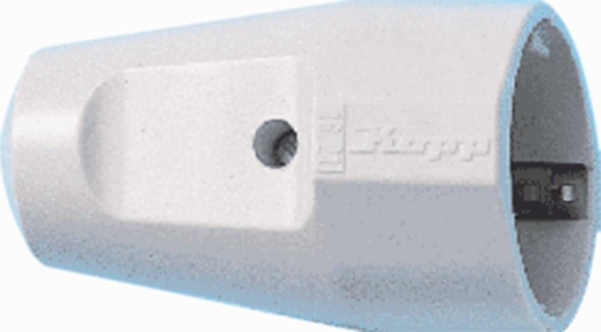 Kopp contrastekker 230v 2p+ra pvc wit