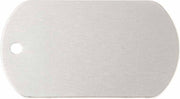 Hondenpenning Militair ID-label zilver - military tag | 1 zijde graveren | 40x28 mm
