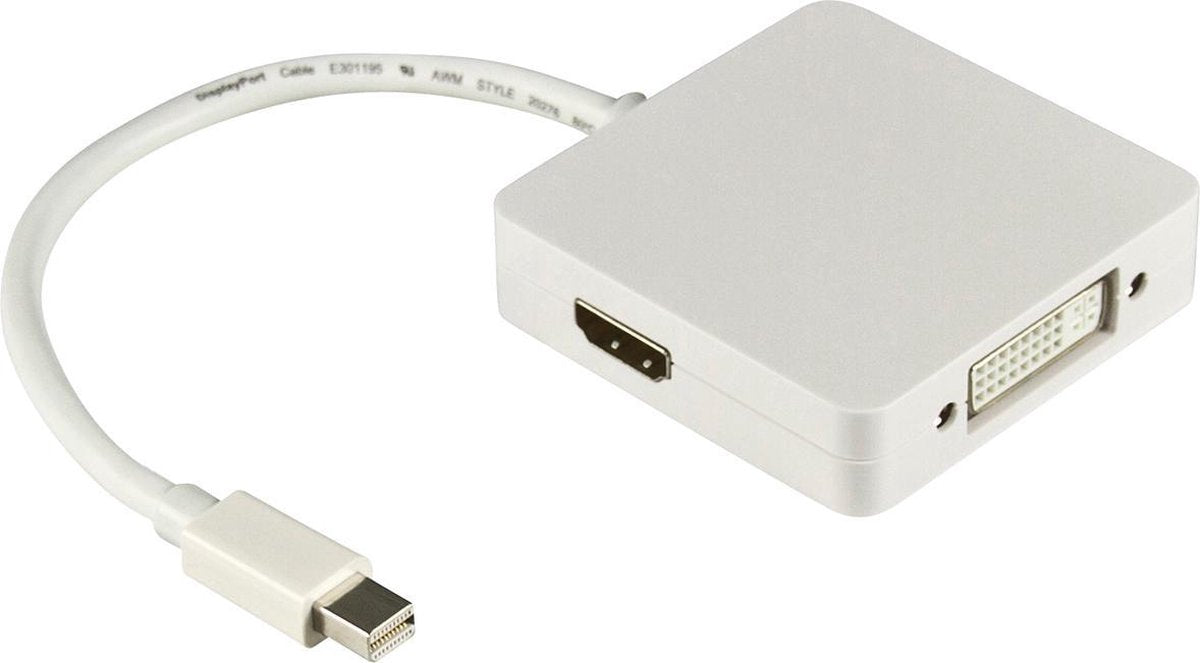 DELTACO DP-MULTI1 - Mini DisplayPort naar DVI / HDMI / DisplayPort adapter